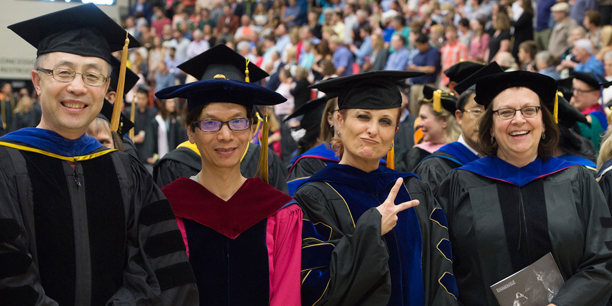 Chemistry faculty at SIUE Commencement