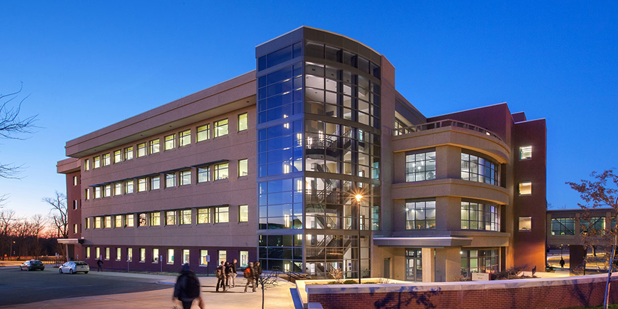 SIUE Science Building West at Night