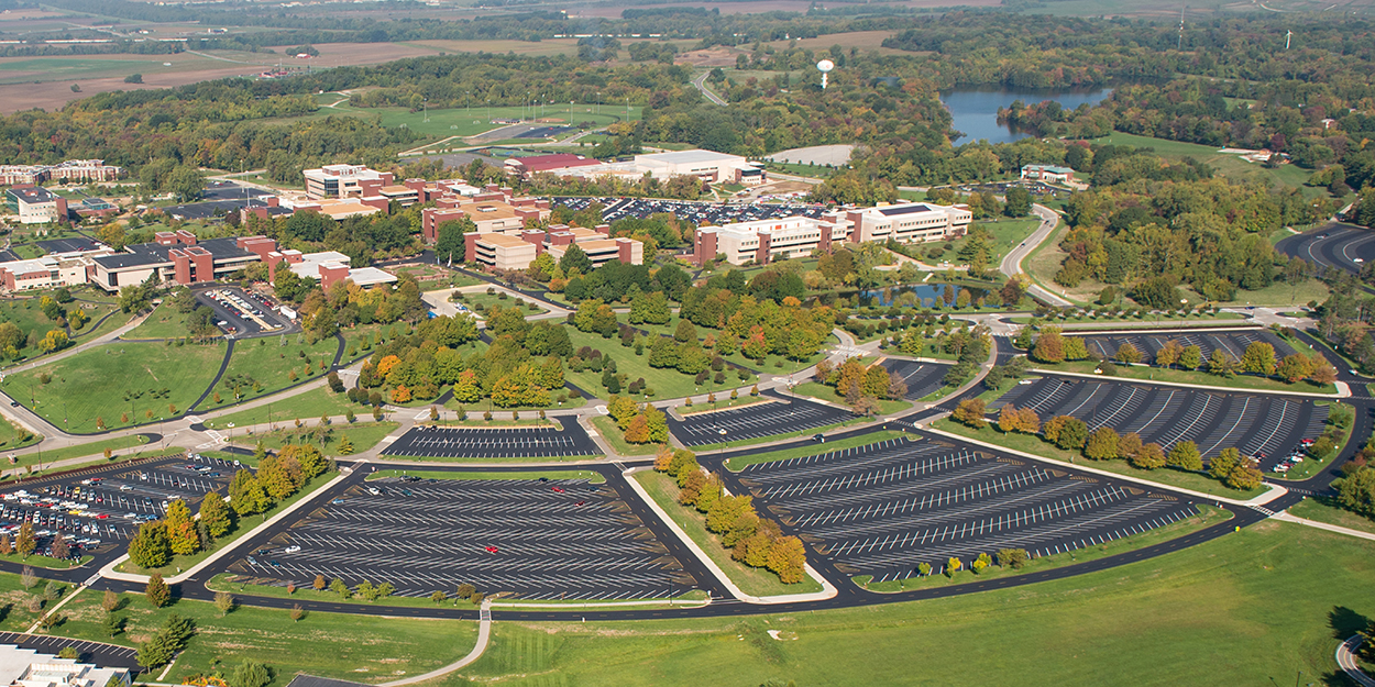 Parking lots at SIUE.