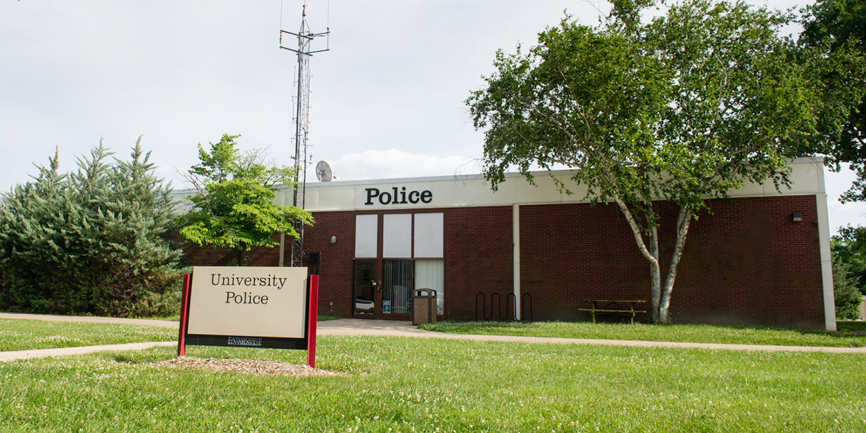 Police cars at SIUE Supporting Services