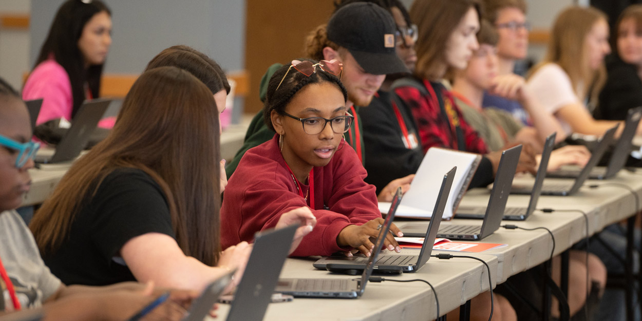 A professor and Student at SIUE.