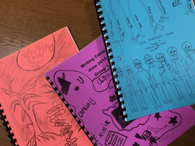 Summer writing camp notebooks