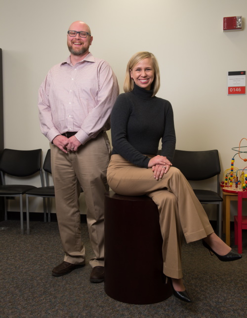 Greg Everett and Liz McKenney in the Attention and Behavior Clinic