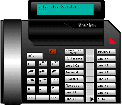 Image map of M2616 Telephone